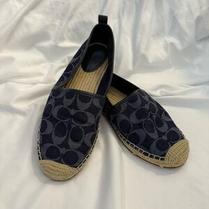 NWOT Coach Codi Espadrille In Signature Denim